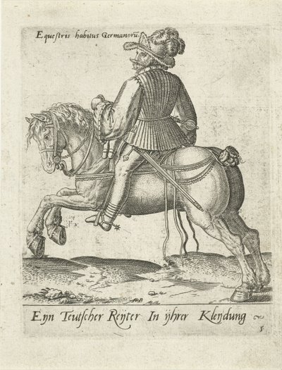 Duitse ruiter door Abraham de Bruyn