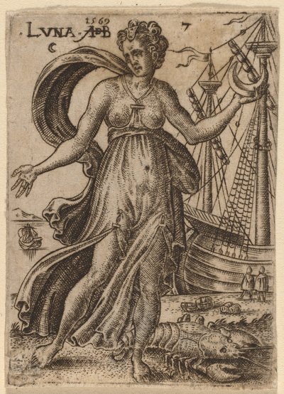 Maan door Abraham de Bruyn