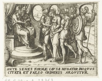 Susanna voor de rechters door Abraham de Bruyn