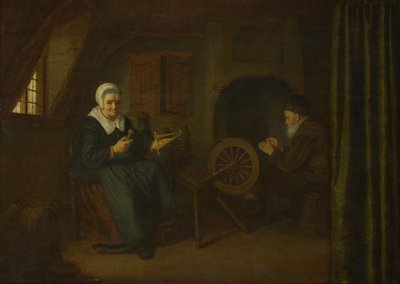 Tobit en Anna door Abraham de Pape