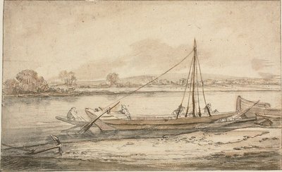 Rivier Scène door Abraham de Verwer