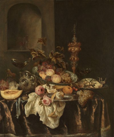 Stilleven door Abraham van Beyeren (attributed to)