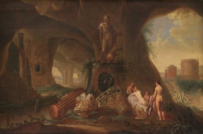 Nimfen in een Grot door Abraham van Cuylenborch