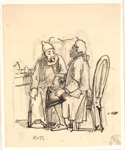 De heilige Augustinus?, wiens kleren worden gescheurd door een putto door Abraham van Diepenbeeck