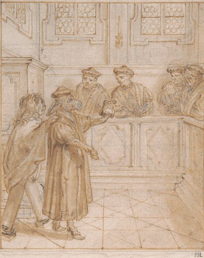 Dokter Ezel (Een Satire op de Wet) door Abraham van Diepenbeeck