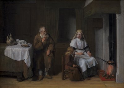 De profeet Elia met de weduwe van Zarefat en haar zoon door Abraham van Dijck