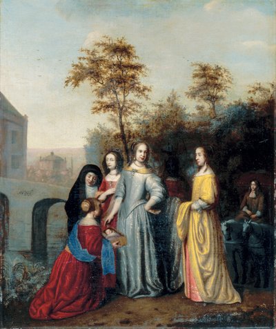 De Vondst van Mozes door Abraham van Dyck