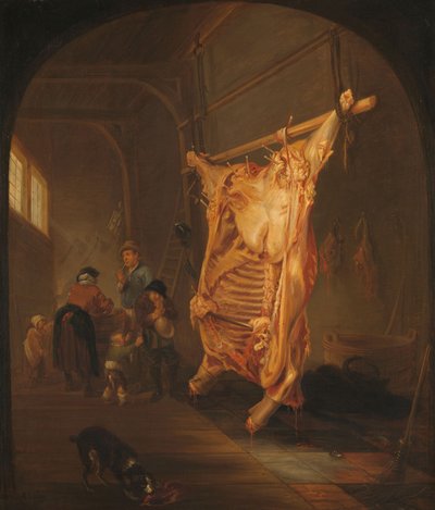 Het geslachte rund, 1635-55 door Abraham van den Hecken