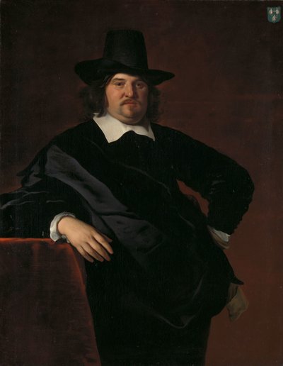 Abraham de Visscher (1605-67). Amsterdamse koopman en directeur van de West-Indische Compagnie door Abraham van den Tempel (attributed to)
