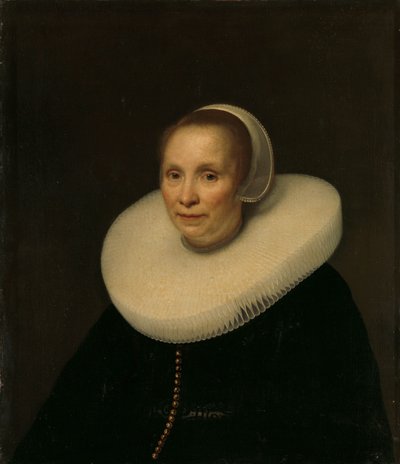 Portret van een Vrouw door Abraham van den Tempel