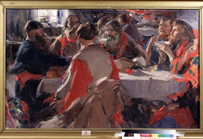Theedrinken door Abram Efimovich Arkhipov