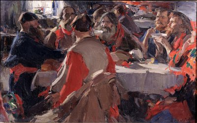 Theedrinken door Abram Efimovich Arkhipov