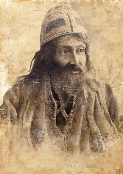 Een derwisj, c.1851-2 door Abul Hassan Ghaffari