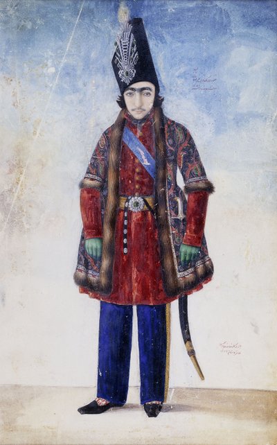 Portret van de jonge Nasr al-Din Shah, ca. 1845-6 door Abul Hassan Ghaffari