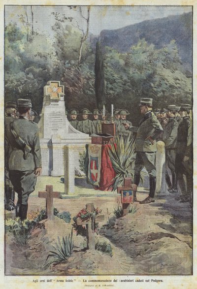 Aan de helden van het trouwe Wapen door Achille Beltrame