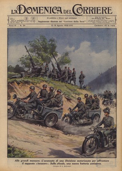 Bij de grote manoeuvres door Achille Beltrame