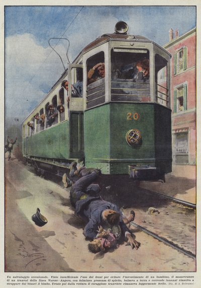 Een uitzonderlijke redding door Achille Beltrame