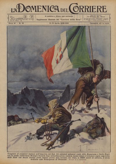 Veroveringen van Italiaanse klimmers in Zuid-Amerika door Achille Beltrame