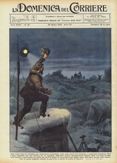 Na vijf maanden eenzaamheid, voor wetenschappelijke observaties, in de poolnacht van Antarctica door Achille Beltrame
