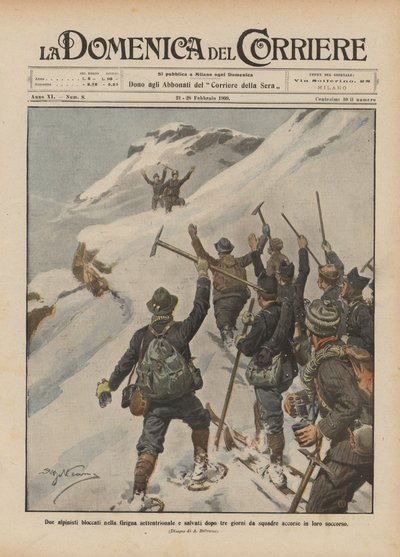 Twee alpinisten vastgelopen in de noordelijke Grigna en na drie dagen gered door teams die hen te hulp schoten door Achille Beltrame