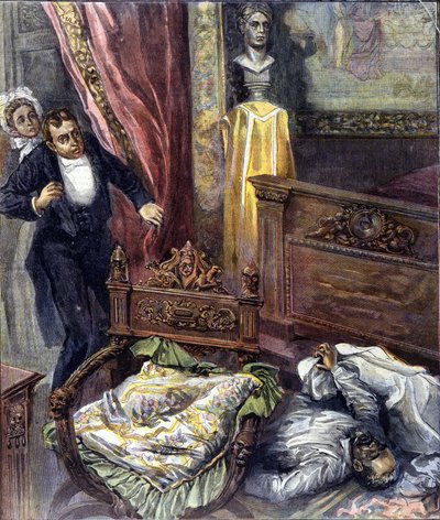 Emile Zola stierf in 1902 (1840 - 1902) Franse schrijver. door Achille Beltrame