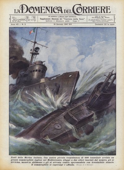 Triomfen van de Italiaanse marine door Achille Beltrame