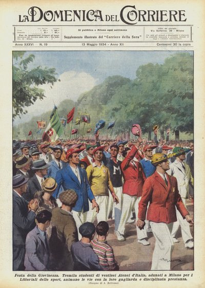 Feest van de jeugd door Achille Beltrame