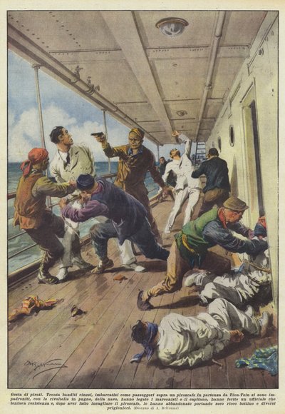 Daden van piraten door Achille Beltrame