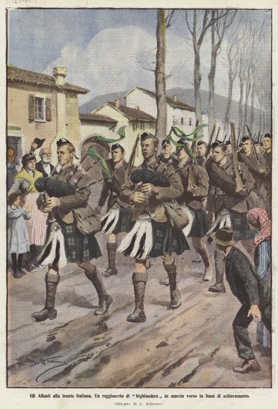 De Geallieerden aan het Italiaanse front door Achille Beltrame