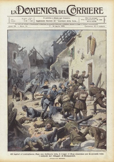 De Engelsen in de tegenaanval door Achille Beltrame