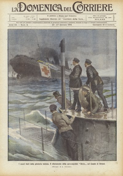 De nieuwe glorie van de Duitse piraterij door Achille Beltrame