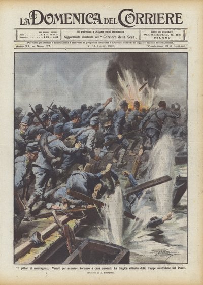 De bergfluitspelers, gekomen om te spelen, keren verslagen terug door Achille Beltrame