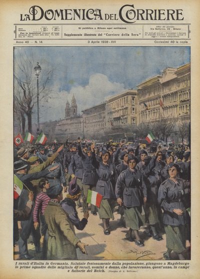 De Italiaanse boeren in Duitsland door Achille Beltrame