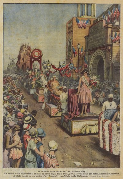 De schoonheidsoptocht in Atlantic City door Achille Beltrame