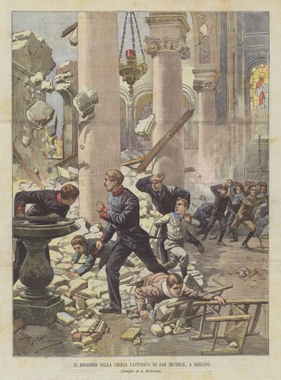 De ramp in de katholieke kerk van San Michele, in Berlijn door Achille Beltrame