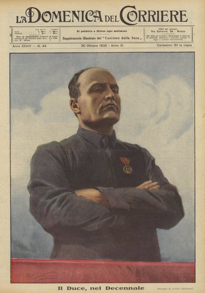 De Duce, in het Decennium door Achille Beltrame