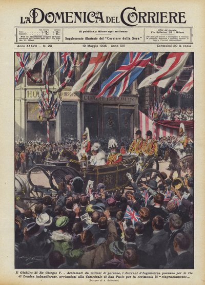 Het jubileum van koning George V door Achille Beltrame