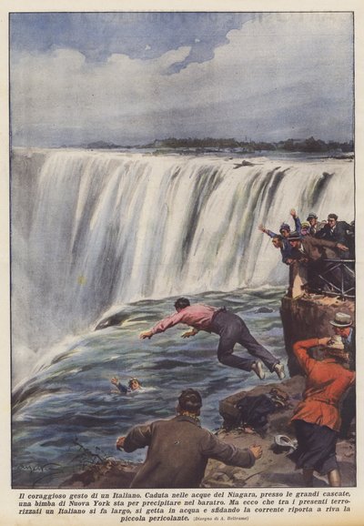 De moedige daad van een Italiaan door Achille Beltrame