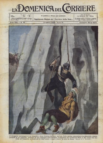 De moedige redding van een brigadier door Achille Beltrame
