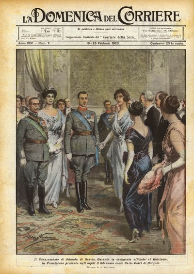 De verloving van Jolanda van Savoye door Achille Beltrame