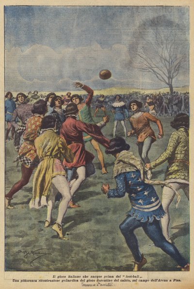Het Italiaanse spel dat vóór het voetbal ontstond door Achille Beltrame