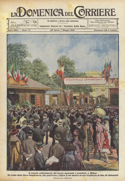 De grote opstelling van nationaal en internationaal werk in Milaan door Achille Beltrame