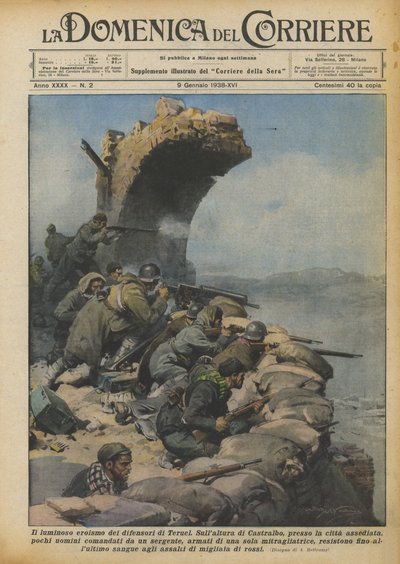 Het stralende heldendom van de verdedigers van Teruel door Achille Beltrame