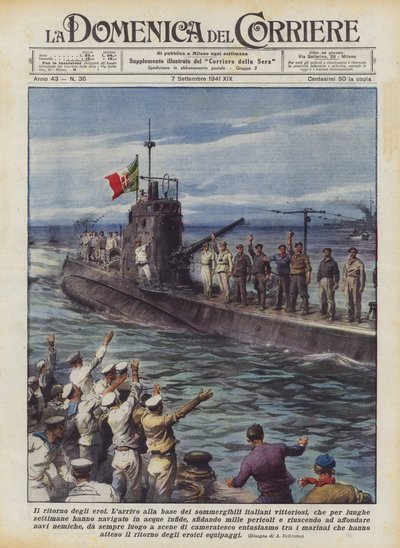 De terugkeer van de helden door Achille Beltrame