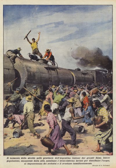 De kwelling van droogte in de provincies van Argentinië ver van de grote rivieren door Achille Beltrame