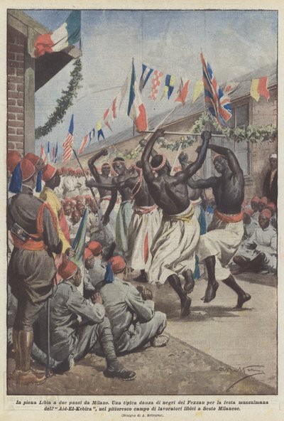 In volle Libië, op een steenworp afstand van Milaan door Achille Beltrame