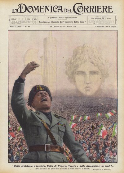 Proletarisch en fascistisch Italië, Italië van Vittorio Veneto en de Revolutie, sta op! door Achille Beltrame