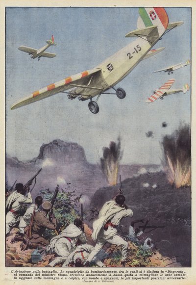 De luchtmacht in de strijd door Achille Beltrame