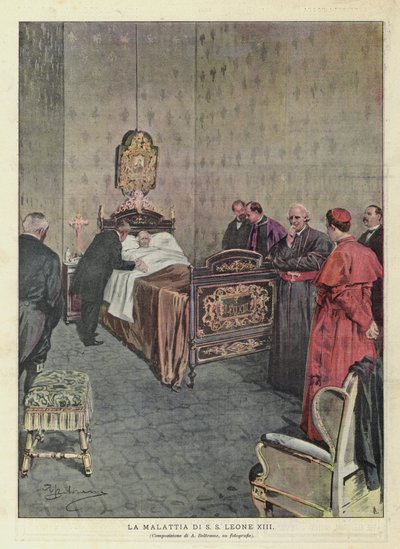 De ziekte van paus Leo XIII door Achille Beltrame