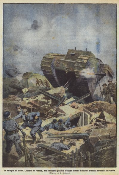 De strijd van de monsters door Achille Beltrame